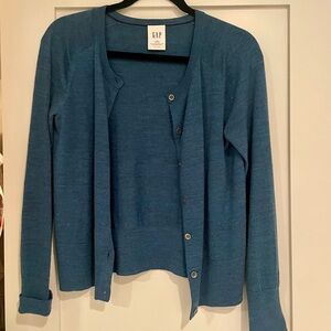 GAP Women's Teal Cardigan Sweater